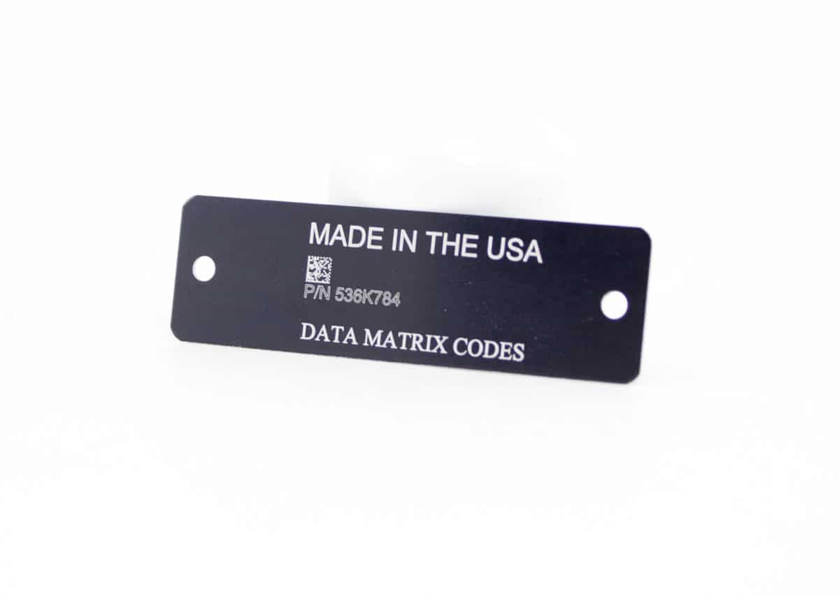 Laser Engraving of 2D Data Matrix Code and Part Number