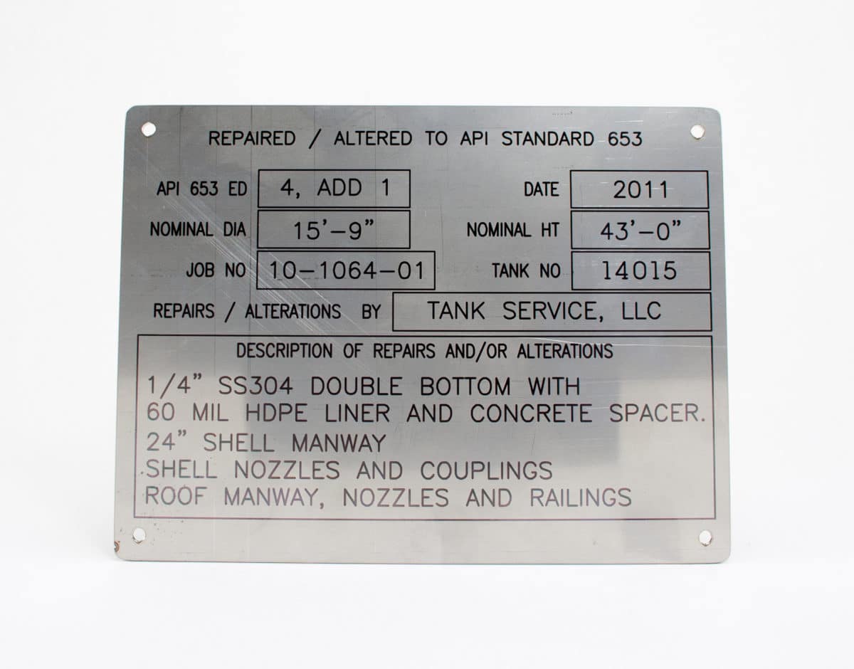 Custom Engraved Aluminum Vin Tag ID Plate