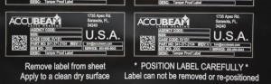 TESA Labels Laser Engraved