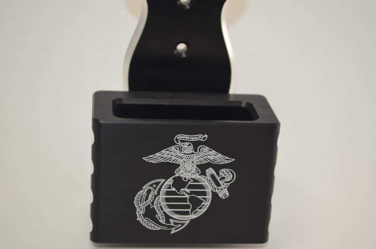 AR-15 Mount laser engraved for promotional products suppliers and distributors by Accubeam laser Marking in Florida.