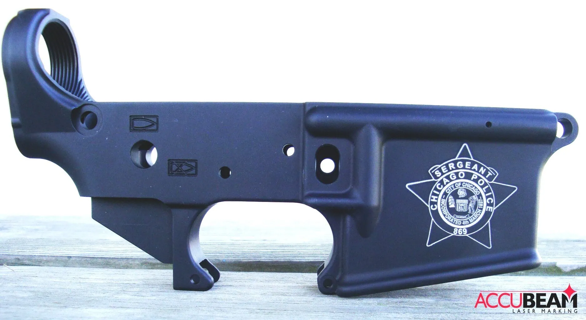 Laser Engraved AR Lower Chicago PD
