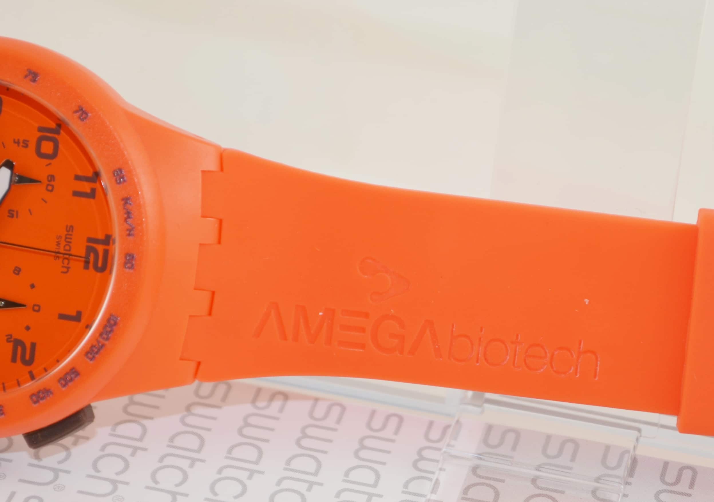 Swatch Watch Wristband Laser Engraved By Accubeam Laser in Sarasota, Florida.
