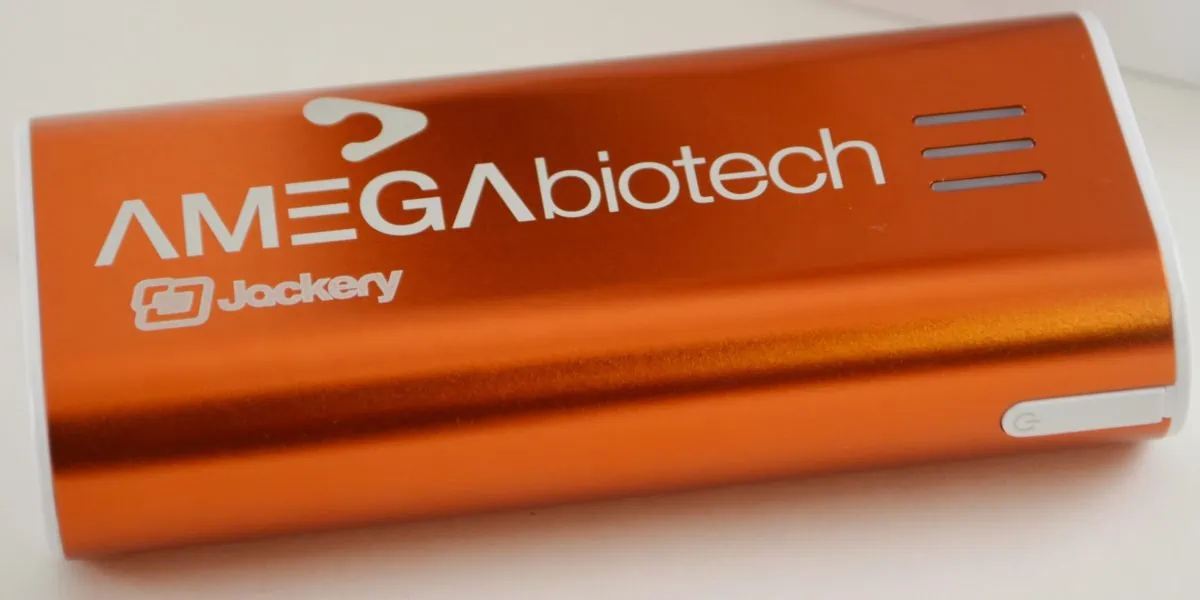 Jackery Power Charger Laser Engraved By Accubeam Laser Marking in Sarasota Florida.