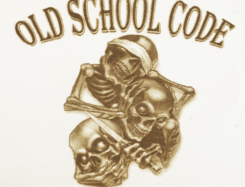 Photo Engraved Old School Code