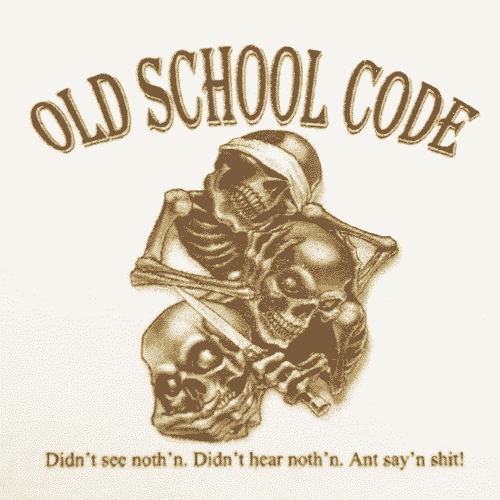 Photo Engraved Old School Code