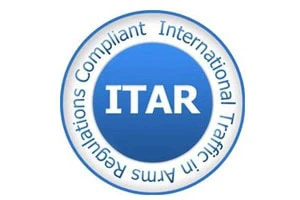 ITAR Registered and Compliant certification logo